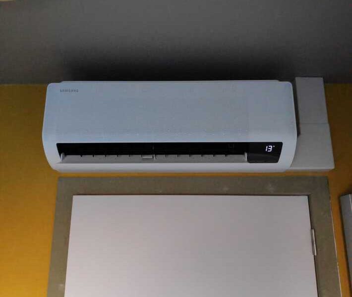 Realisatie Samsung multisplit airco/warmtepomp met 3 binnenunits wind free Comfort in Schonegem te Erpe-Mere