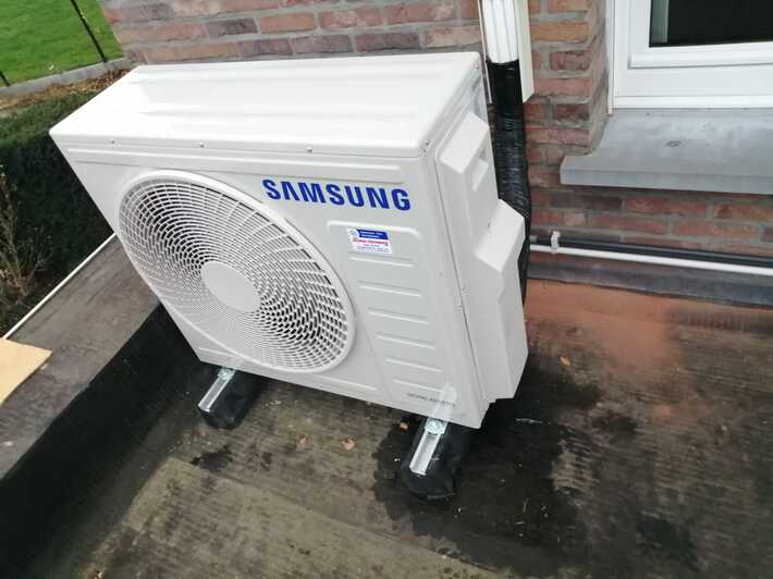 Realisatie Samsung multisplit aircowarmtepomp met 3 binnenunits wind free Comfort te Erpe-Mere