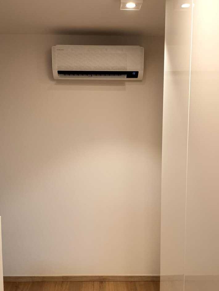 Realisatie Samsung multisplit aircowarmtepomp met 3 binnenunits wind free Comfort te Nieuwerkerken