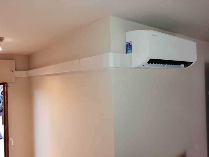 Realisatie Samsung multisplit aircowarmtepomp met 2 binnenunits wind free Elite + Comfort Hillegem