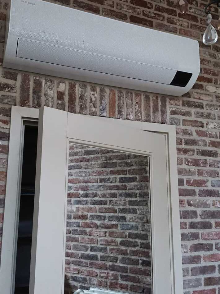 Realisatie Samsung multisplit aircowarmtepomp met 2 binnenunits wind free Comfort + Elite te Nieuwerkerken