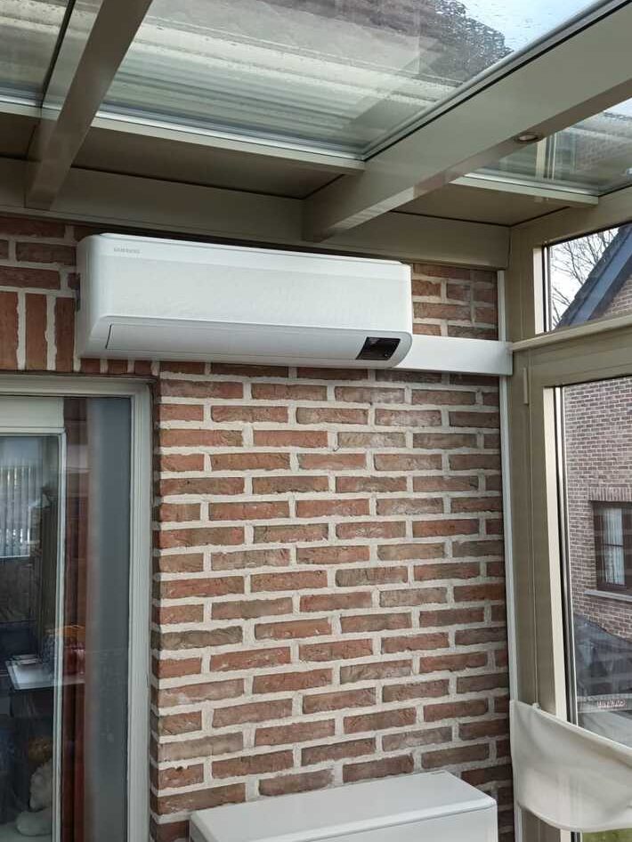Realisatie Samsung multisplit aircowarmtepomp met 3 binnenunits wind free Comfort te Herdersem