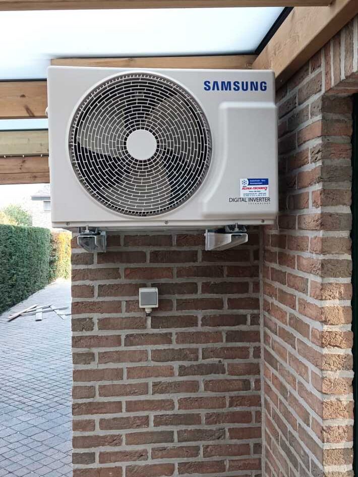 Realisatie Samsung single split warmtepomp te Nieuwerkerken