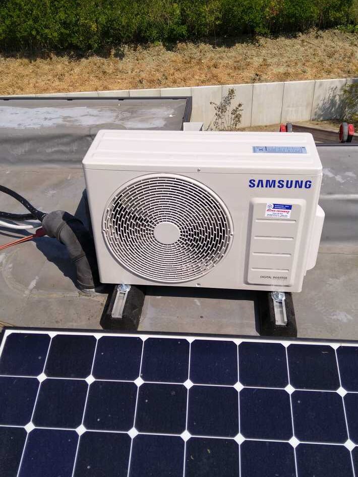 Realisatie Samsung multisplit aircowarmtepomp met 2 binnenunits Wind Free Comfort te Erembodegem