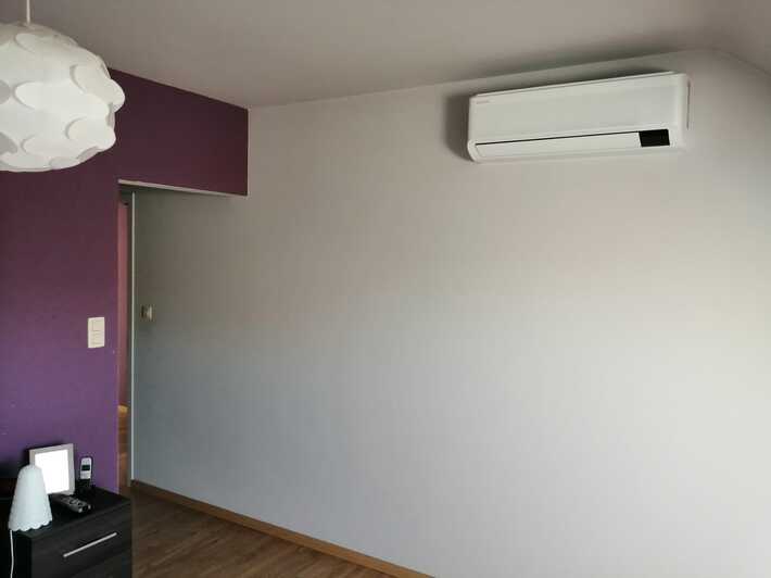Realisatie Samsung multisplit aircowarmtepomp met 4 binnenunits Wind Free Comfort + Elite te Ressegem