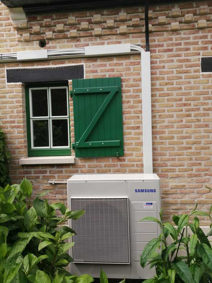 Realisatie Samsung multisplit aircowarmtepomp met 3 binnenunits wind free Comfort te Liedekerke