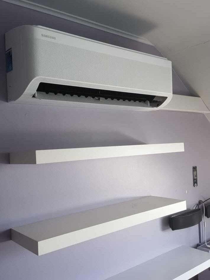 Realisatie Samsung multisplit aircowarmtepomp met 3 binnenunits Wind Free Elite te Zottegem