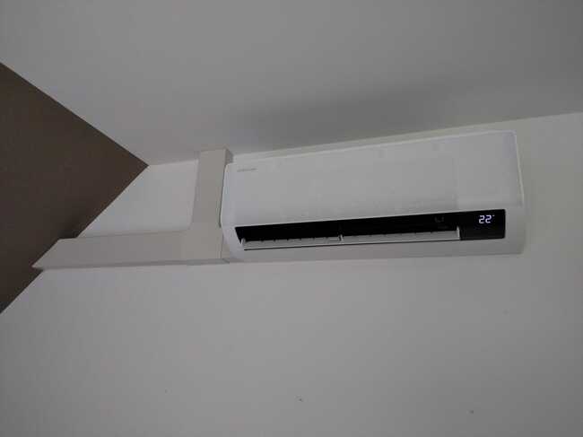 Realisatie Samsung multisplit aircowarmtepomp met 4 binnenunits Wind Free Comfort + Elite te Dilbeek