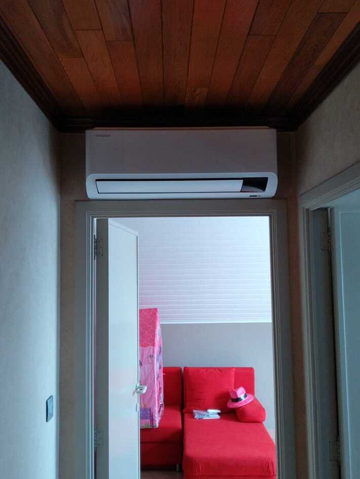 Realisatie Samsung multisplit aircowarmtepomp met 2 binnenunits CEBU + Wind Free Comfort te Oordegem