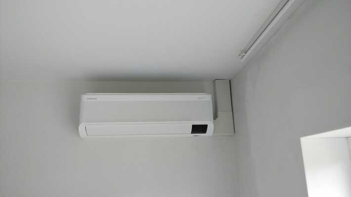 Realisatie Samsung multisplit aircowarmtepomp met 3 binnenunits wind free Comfort + Elite te Herzele