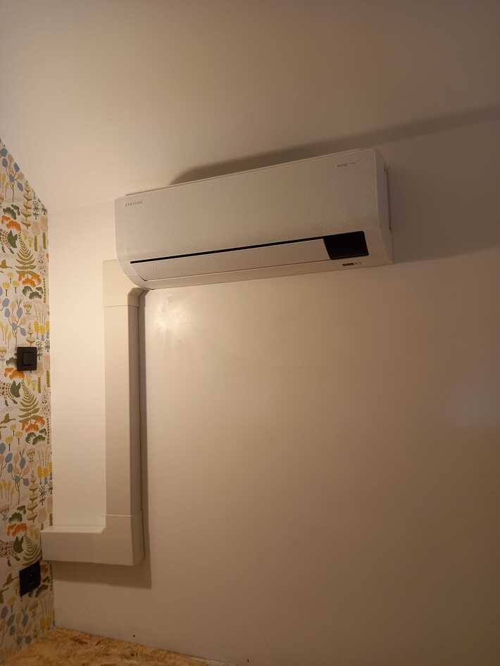 Realisatie Samsung multisplit airco/warmtepomp met 2 binnenunits Wind Free Comfort te Nieuwerkerken