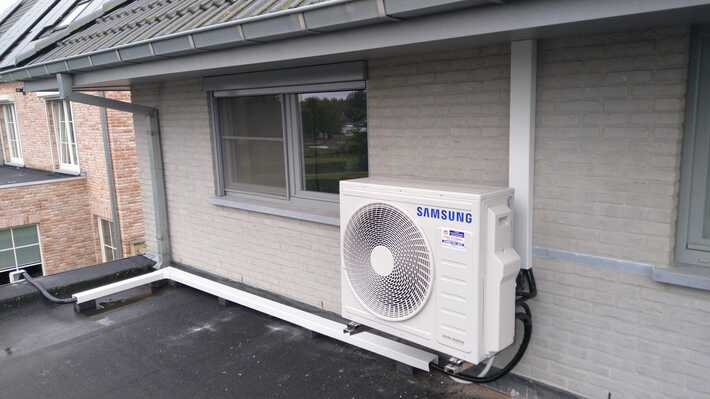 Realisatie Samsung multisplit aircowarmtepomp met 3 binnenunits Wind Free Comfort te Moorsel