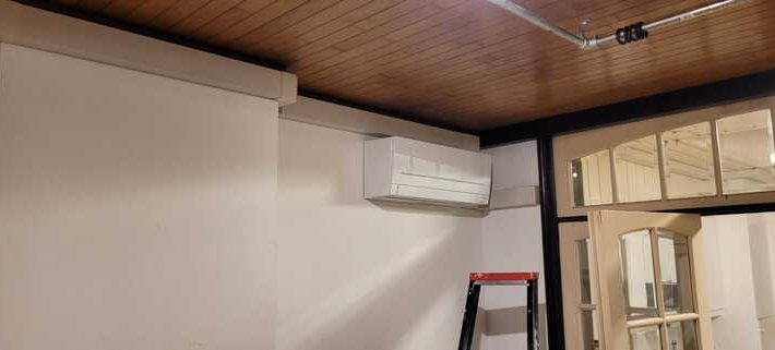 Realisatie Mitsubishi multisplit aircowarmtepomp met 3 binnenunits te Geldhofstraat in Aalst