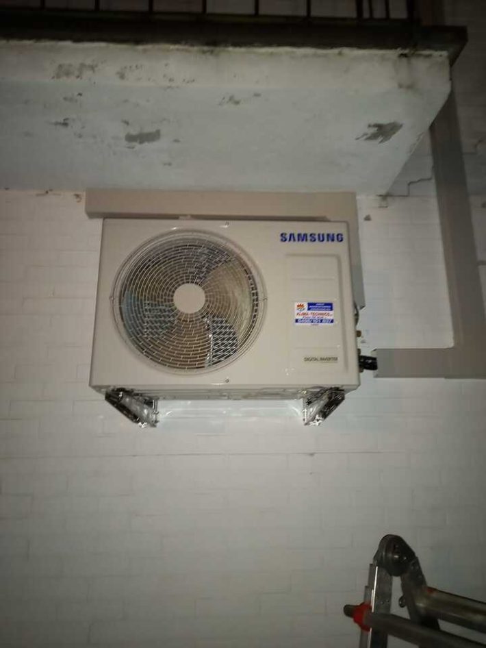 Realisatie Samsung multisplit aircowarmtepomp met 2 binnenunits CEBU te Liedekerke