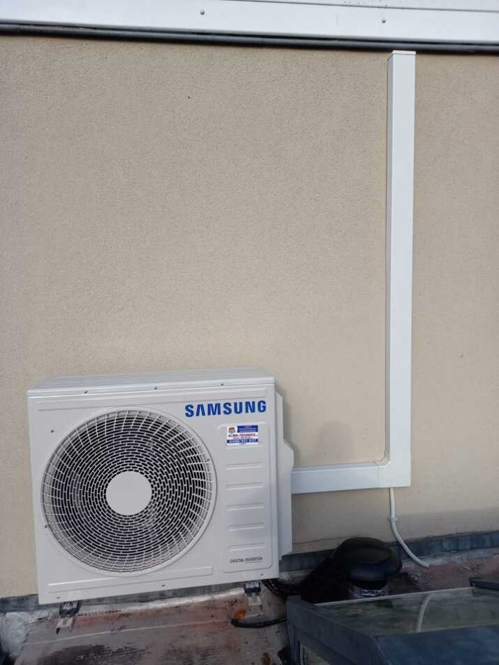 Realisatie Samsung multisplit aircowarmtepomp met 4 binnenunits Wind Free Comfort + Elite te Schepdaal