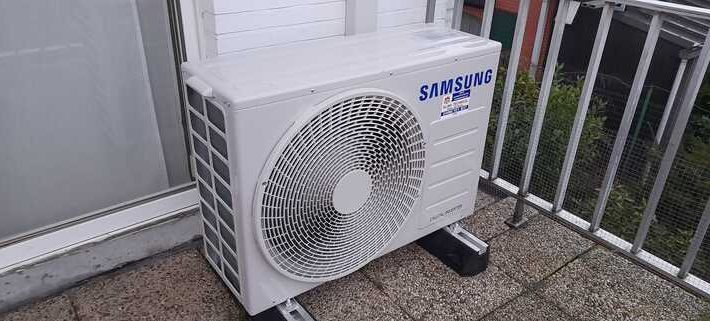 Realisatie Samsung multisplit aircowarmtepomp met 2 binnenunits Wind Free Elite te Lede