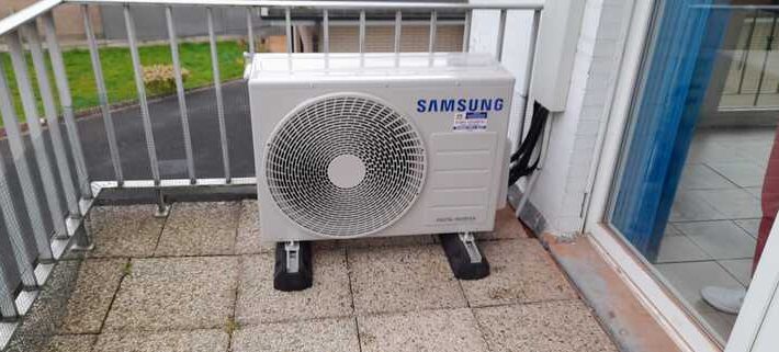 Realisatie Samsung multisplit aircowarmtepomp met 3 binnenunits Wind Free Elite + vloermodel te Lede