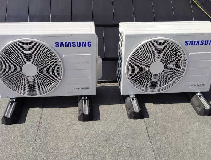 Realisatie 2x Samsung single split aircowarmtepomp Wind Free Comfort te Haaltert