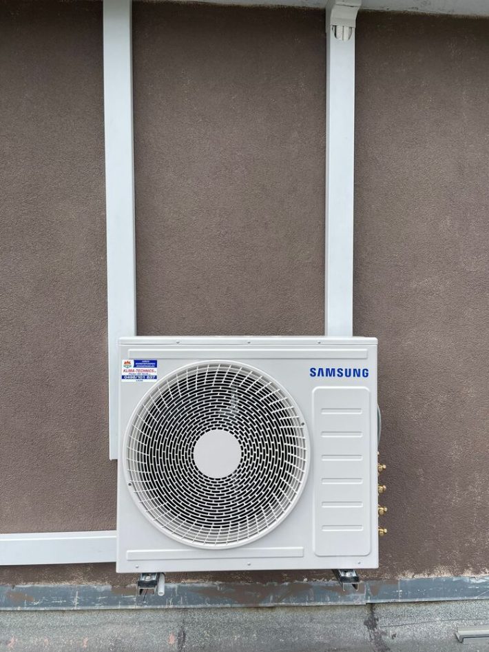 Realisatie Samsung multisplit airco/warmtepomp met 4 binnenunits Wind Free Comfort te Avaanstraat in Erembodegem
