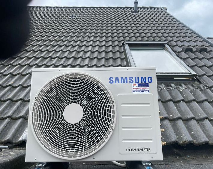 Realisatie Samsung multisplit aircowarmtepomp met 3 binnenunits Wind Free Comfort te Ressegem