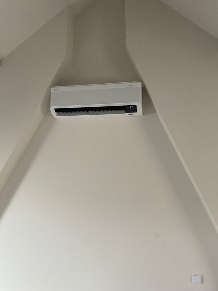 Realisatie Samsung multisplit aircowarmtepomp met 2 binnenunits Wind-Free Comfort te Lebbeke