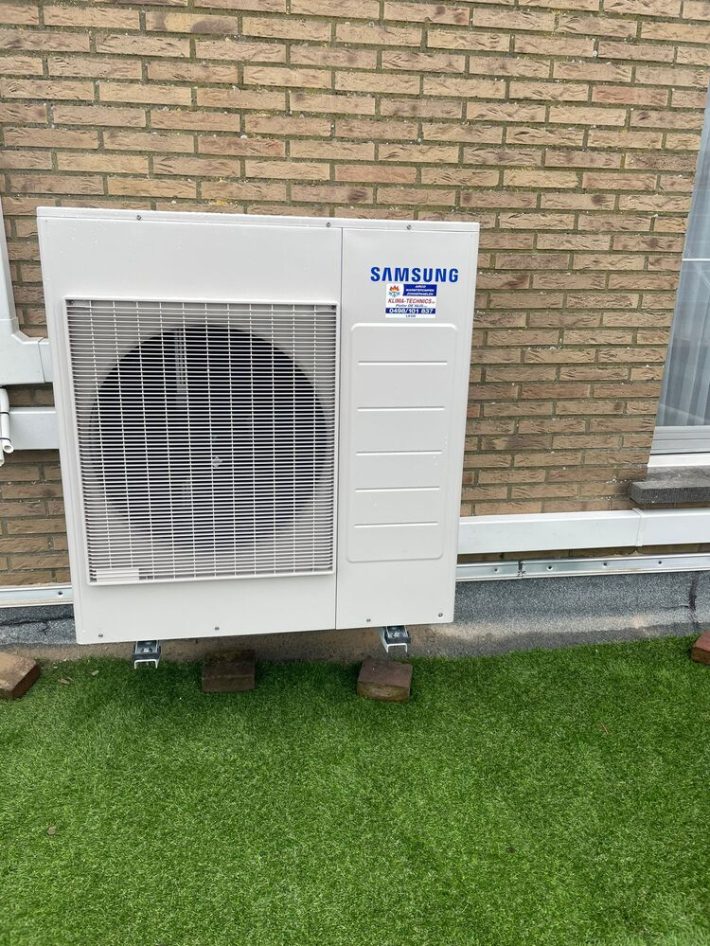 Realisatie Samsung multisplit aircowarmtepomp met 5 binnenunits Wind-Free Comfort + Cebu te Herzele