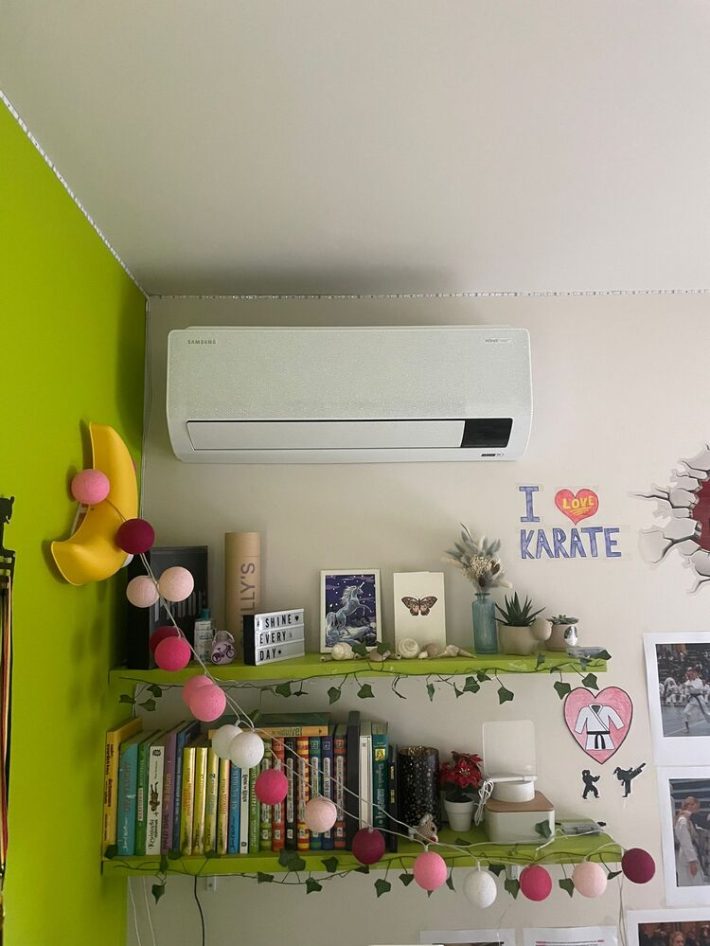 Hier heeft Klimatechnics een Samsung multisplit aircowarmtepomp met 4 binnenunits te Bambrugge gerealiseerd.