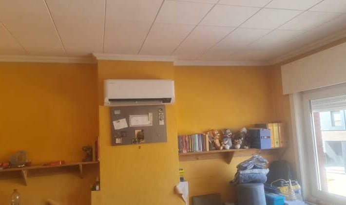 Realisatie Samsung multisplit aircowarmtepomp met 3 binnenunits te Erpe-Mere