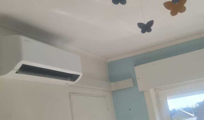 Realisatie Samsung multisplit aircowarmtepomp met 3 binnenunits te Erpe-Mere