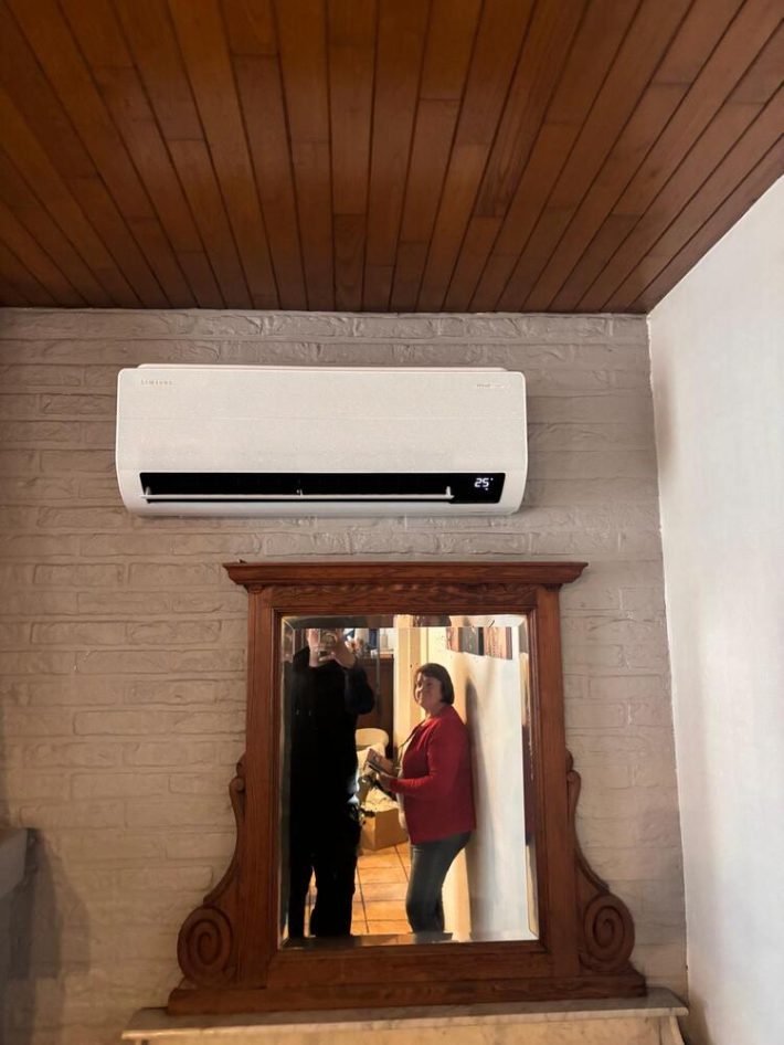 Realisatie Samsung multisplit aircowarmtepomp met 2 binnenunits te Erpe-Mere