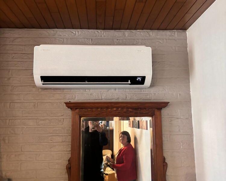 Realisatie Samsung multisplit airco/warmtepomp met 2 binnenunits te Erpe-Mere
