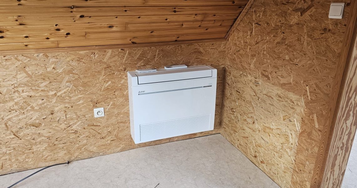 Realisatie Mitsubishi multisplit airco/warmtepomp met 5 binnenunits te Brakel