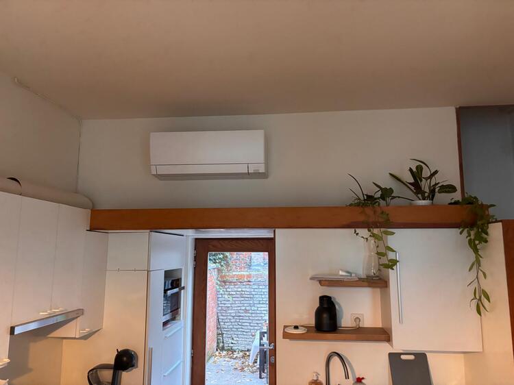 Realisatie Mitsubishi multisplit airco/warmtepomp met 3 binnenunits te Gent