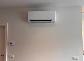 Realisatie Mitsubishi single split airco/warmtepomp te Erpe